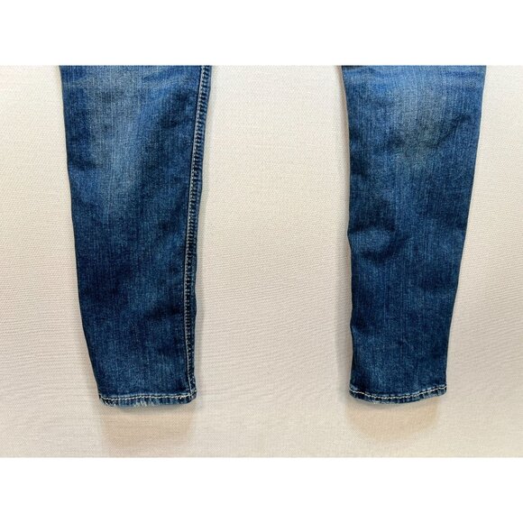 Silver Jeans Co. Womens Distressed Skinny Jeans Size 28x29 Blue Denim Medium Was - Picture 10 of 11
